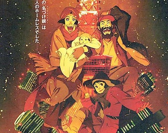 Tokyo Godfathers (A) | Anime Classic, Satoshi Kon | 2003 original print | Japanese chirashi film poster