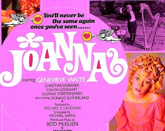 Joanna | 60s British Cult Classic, Genevieve Waite, Donald Sutherland | 1993 print | vintage Japanese chirashi film flyer