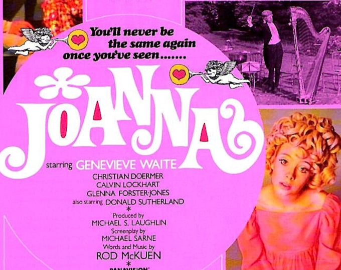 Joanna | 60s British Cult Classic, Genevieve Waite, Donald Sutherland | 1993 print | vintage Japanese chirashi film flyer