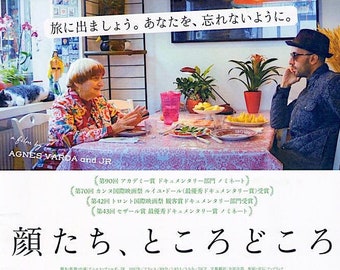 Faces Places (B) | French Documentary, Agnes Varda | 2018 original print | Japanese chirashi film flyer