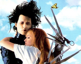 Edward Scissorhands | 90s Classic, Johnny Depp, Winona Ryder | 1991 original print | vintage Japanese chirashi film poster