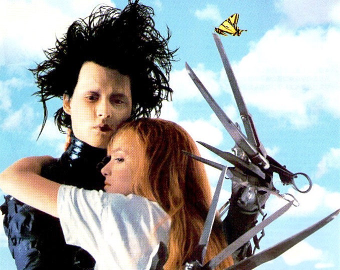 Edward Scissorhands | 90s Classic, Johnny Depp, Winona Ryder | 1991 original print | vintage Japanese chirashi film flyer