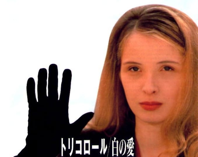Three Colours: White | 90s French Classic, Julie Delpy | 1994 original print | vintage Japanese chirashi film flyer