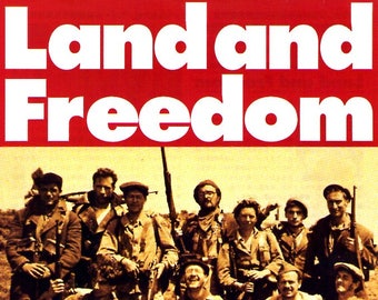Land And Freedom | 90s British Cinema, Ken Loach | 1997 original print | vintage Japanese chirashi film flyer