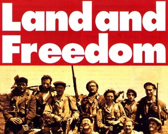 Land And Freedom | 90s British Cinema, Ken Loach | 1997 original print | vintage Japanese chirashi film poster