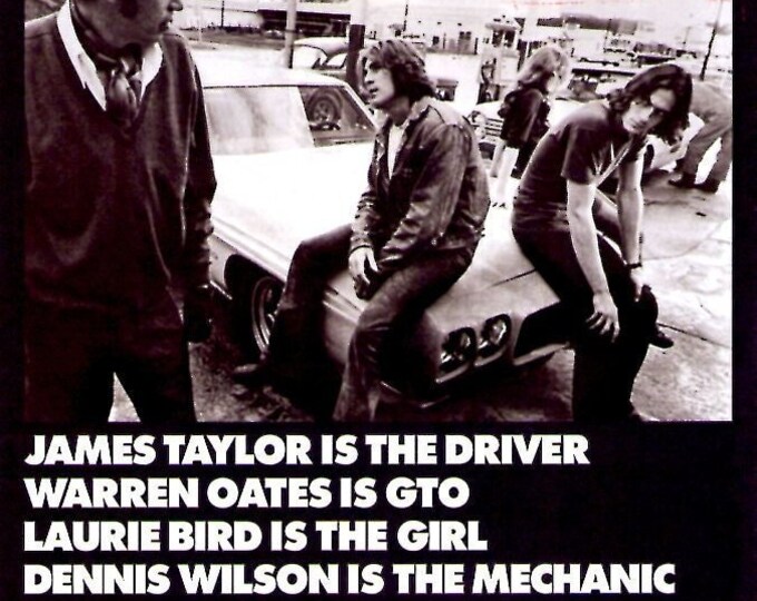 Two-Lane Blacktop (B) | 70s Cult Classic, Monte Hellman, James Taylor | 2012 print | Japanese chirashi film flyer