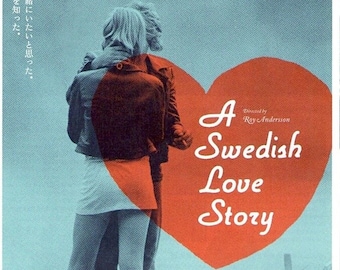 You The Living + A Swedish Love Story | Swedish Cinema, Roy Andersson | 2008 print | Japanese chirashi film flyer