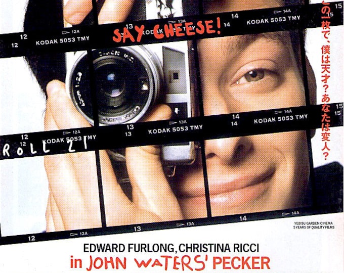 Pecker | 90s American Cinema, Edward Furlong, John Waters | 1999 original print | vintage Japanese chirashi film flyer