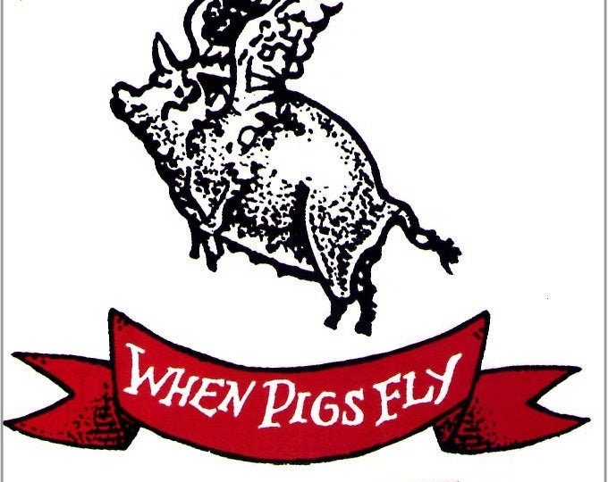 When Pigs Fly | 90s American Cinema, Marianne Faithfull, Sara Driver | 1994 original print | vintage Japanese chirashi film flyer