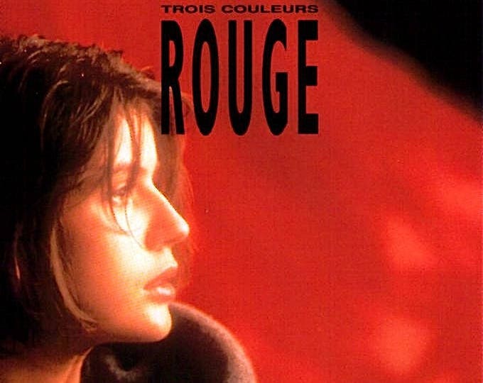 Three Colours: Red (A) | 90s French Classic, Irene Jacob, Krzysztof Kieslowski | 1994 original print | vintage Japanese chirashi film flyer