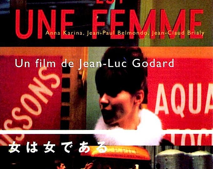 A Woman is a Woman | 60s French Cinema, Anna Karina, Jean-Luc Godard | 1997 print | vintage Japanese chirashi film flyer