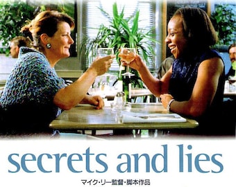 Secrets and Lies | British Cinema, Mike Leigh | 1996 original print | vintage Japanese chirashi film poster