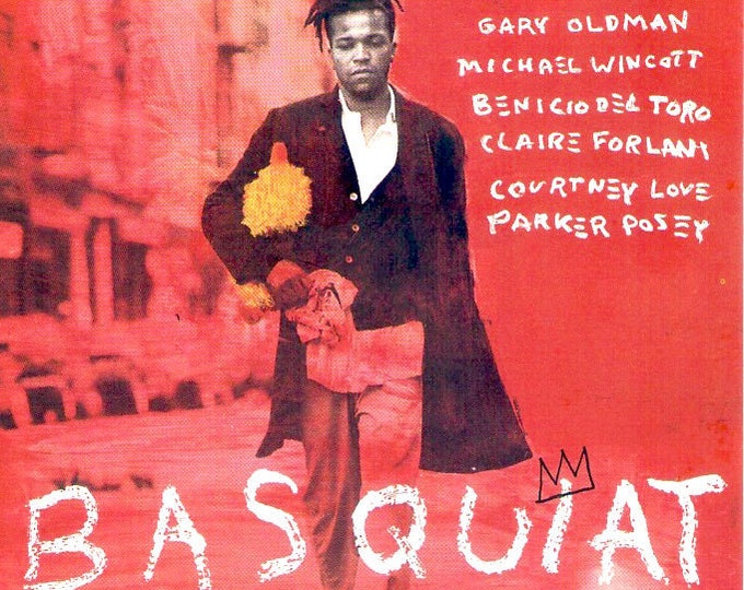 Basquiat | 90s American Cinema, Julian Schnabel, Jeffrey Wright | 1997 original print | vintage Japanese chirashi film flyer