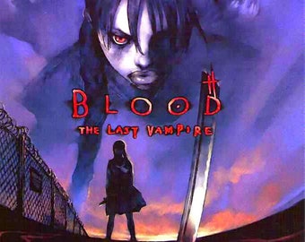 Blood - The Last Vampire | Japan Anime, Hiroyuki Kitakubo | 2000 original print | Japanese chirashi film poster