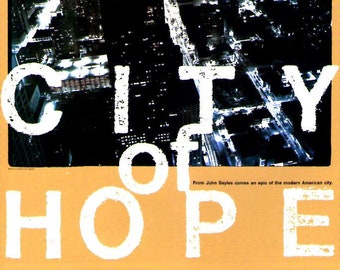 City of Hope | 90s Independent Cinema, John Sayles | 1992 original print | vintage Japanese chirashi film poster