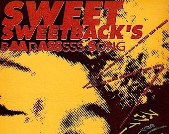 Sweet Sweetback | 70s Blaxploitation Cinema, Melvin Van Peebles | 2005 print | Japanese chirashi film flyer