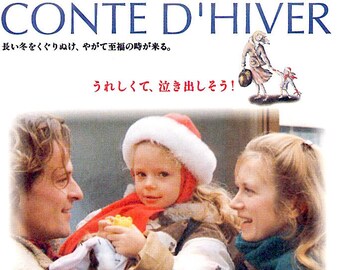 A Tale of Winter | 90s French Classic, Eric Rohmer | 1992 original print | vintage Japanese chirashi film flyer