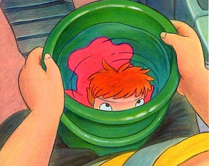 Ponyo (A) | Studio Ghibli Anime | 2008 original print | Japanese chirashi film flyer