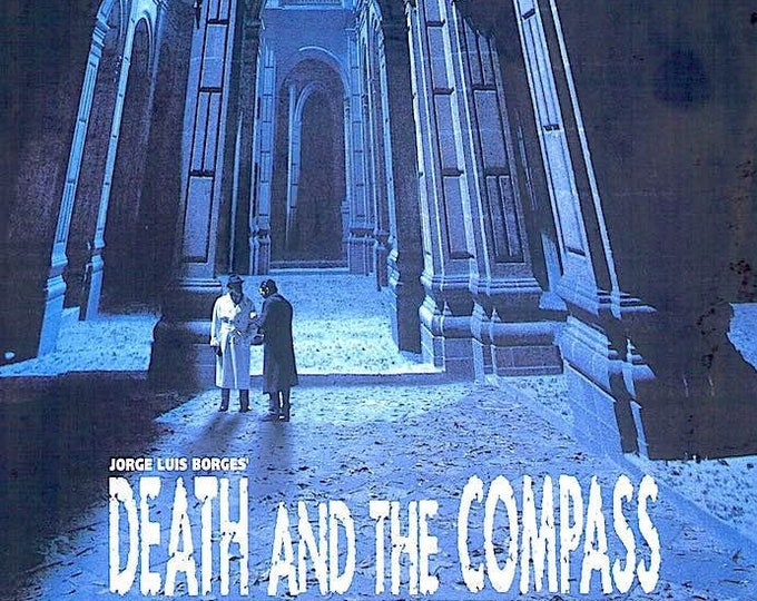 Death and the Compass | 90s British Cinema, Peter Boyle, Alex Cox | 1997 original print | vintage Japanese chirashi film flyer
