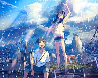 Weathering with You (B) | Japan Anime, Makoto Shinkai | 2019 original print, gatefold | Japanese chirashi film poster