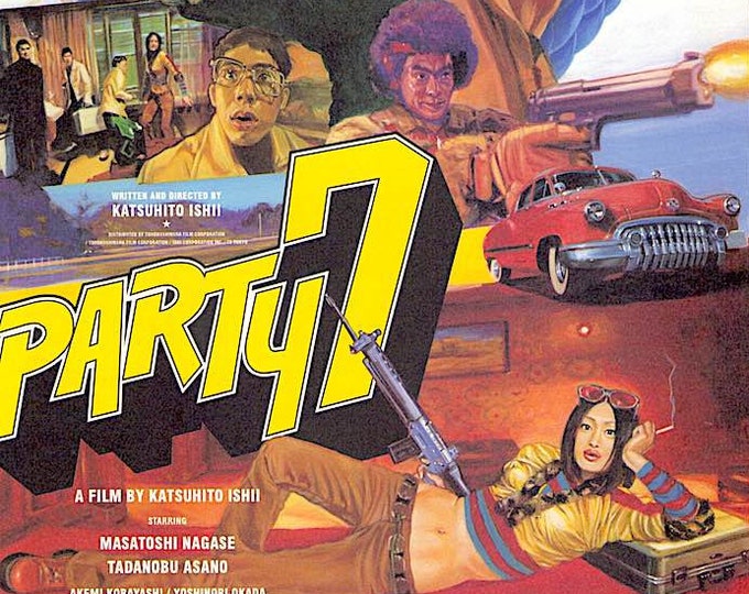 Party 7 (A) | Cult Japan Cinema, Tadanobu Asano, Katsuhito Ishii | 2000 original print | Japanese chirashi film flyer