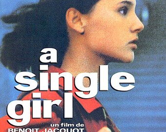 A Single Girl | 90s French Cinema, Virginie Ledoyen | 1997 original print | vintage Japanese chirashi film poster