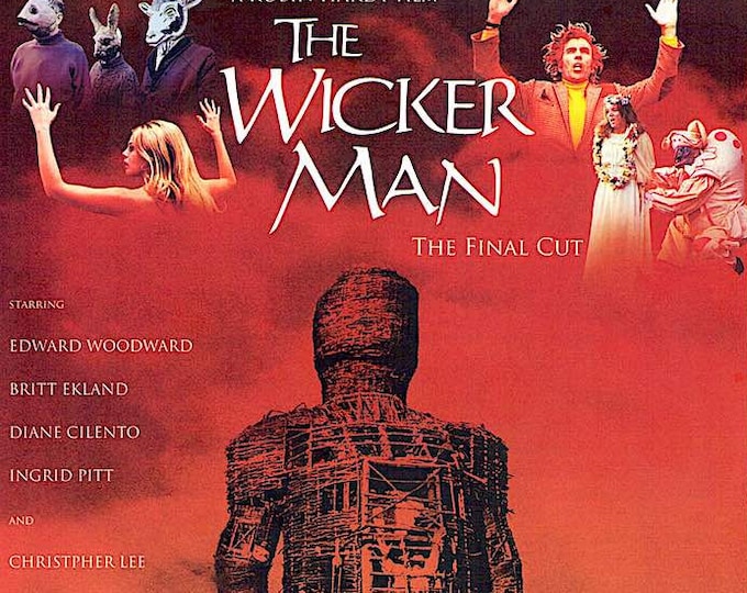 The Wicker Man (B) | 70s British Cult Classic, Christopher Lee, Britt Ekland | 2020 print, gatefold | Japanese chirashi film flyer
