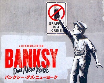 Banksy Does New York | Banksy Documentary, Chris Moukarbel | 2016 original print | Japanese chirashi film poster