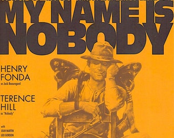 My Name is Nobody (B) | 70s Spaghetti Western, Terence Hill, Henry Fonda | 1996 print | vintage Japanese chirashi film poster