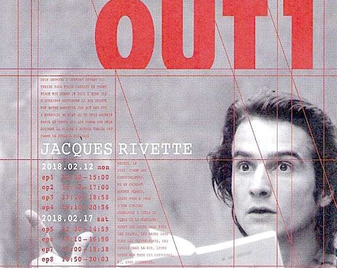 Out 1 | 70s French Cinema, Jean-Pierre Léaud, Jacques Rivette | 2018 print | Japanese chirashi film flyer