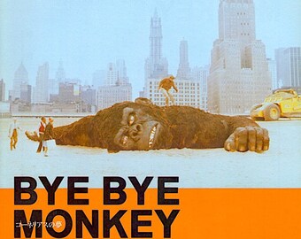 Bye Bye Monkey | 70s Euro Classic, Gerard Depardieu, Marco Ferreri | 1989 print | vintage Japanese chirashi film poster