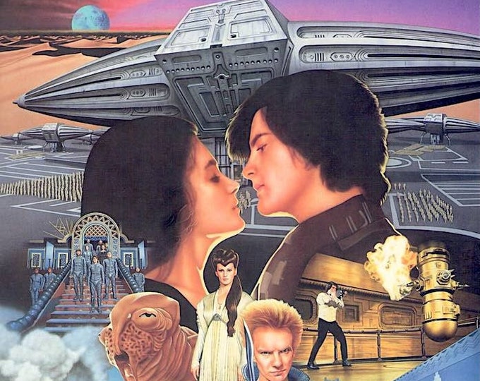 Dune (A) | 80s American Cult Classic, David Lynch, Kyle MacLachlan | 1985 original print | vintage Japanese chirashi film flyer