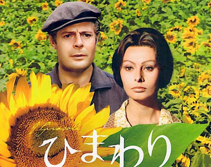 Sunflower (B) | 70s Italian Classic, Sophia Loren | 2020 print | Japanese chirashi film flyer