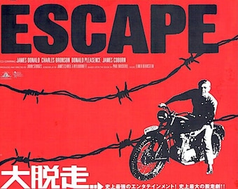 Great Escape | 60s Classic Cinema, Steve McQueen | 2004 print | Japanese chirashi film poster