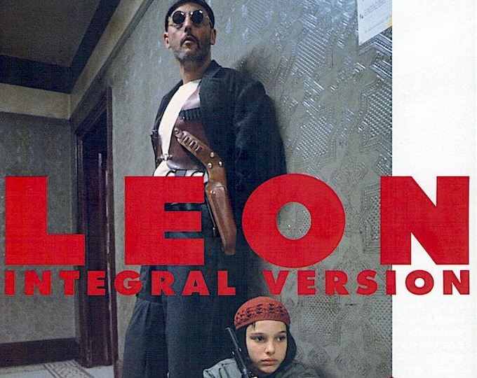 Leon: The Professional (B) | 90s French Cinema, Luc Besson, Jean Reno, Natalie Portman | 1996 print | vintage Japanese chirashi film flyer