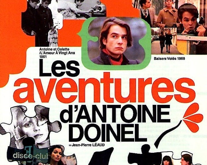 Adventures of Antoine Doinel | 60-70s French Classic, Jean-Pierre Léaud, François Truffaut | 1996 print | Japanese chirashi film flyer
