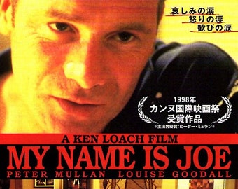 My Name is Joe | 90s British Cinema, Ken Loach | 1999 original print | vintage Japanese chirashi film poster