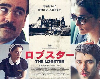 The Lobster | Yorgos Lanthimos, Colin Farrell, Rachel Weisz | 2016 original print | Japanese chirashi film poster