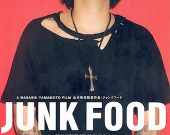 Junk Food | 90s Japan Cinema, Masashi Yamamoto | 1998 original print | Japanese chirashi film flyer