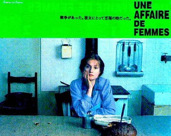 Story of Women | 80s French Cinema, Claude Chabrol, Isabelle Huppert | 1990 original print | vintage Japanese chirashi film poster