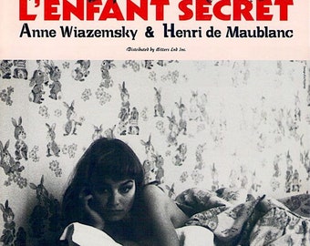 L'Enfant secret | 70s French Cinema, Anne Wiazemsky, Henri de Maublanc | 1997 original print | vintage Japanese chirashi film poster