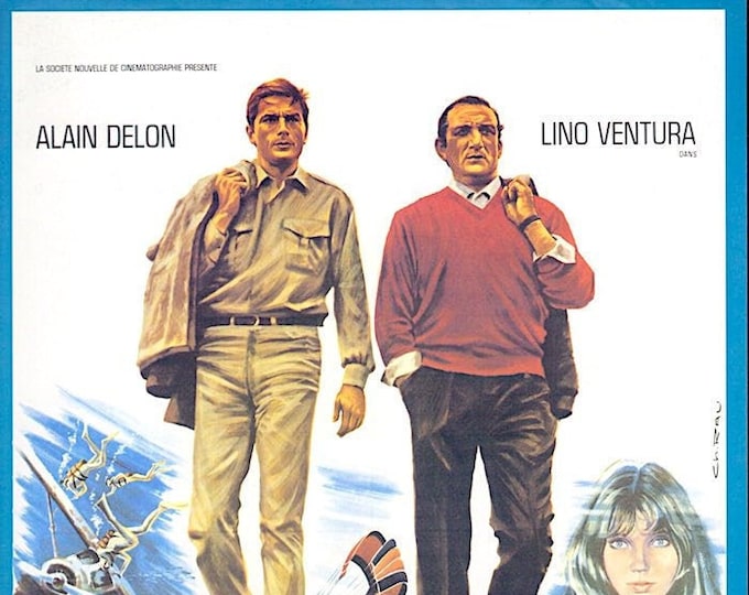 The Last Adventure | 60s French Cinema, Alain Delon, Lino Ventura | 1995 print | vintage Japanese chirashi film flyer