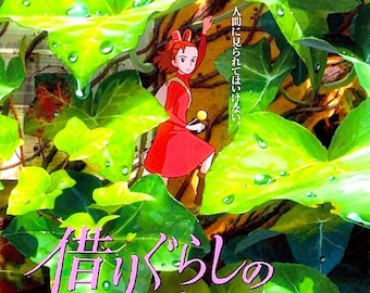 Arrietty (B) | Studio Ghibli Anime | 2010 original print | Japanese chirashi film poster