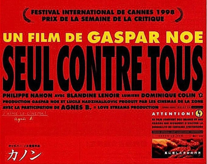 I Stand Alone (B) | Cult French Cinema, Gaspar Noe | 2000 original print | vintage Japanese chirashi film flyer