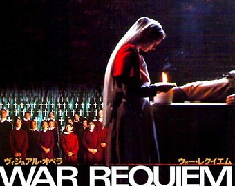 War Requiem | 80s British Cinema, Derek Jarman | 2003 print, gatefold | Japanese chirashi film flyer
