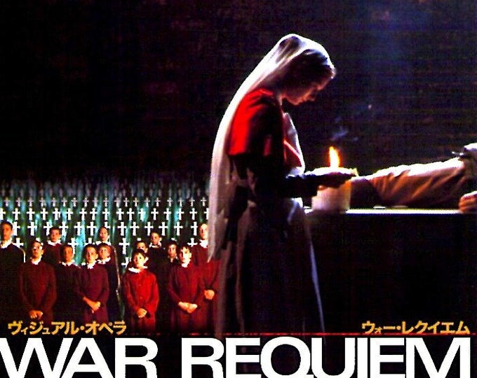 War Requiem | 80s British Cinema, Derek Jarman | 2003 print, gatefold | Japanese chirashi film flyer