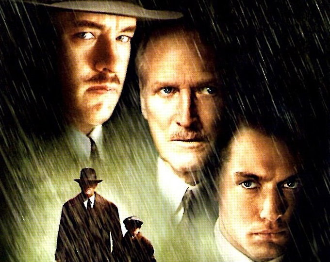 Road to Perdition (B) | American Cinema, Tom Hanks, Paul Newman, Jude Law | 2002 original print | Japanese chirashi film flyer