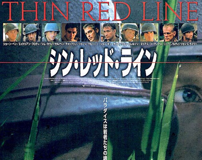Thin Red Line | 90s Classic, Terrence Malick, Sean Penn | 1999 original print | vintage Japanese chirashi film flyer