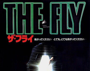 The Fly | 80s Cult Classic, David Cronenberg, Jeff Goldblum | 1987 original print | vintage Japanese chirashi film poster