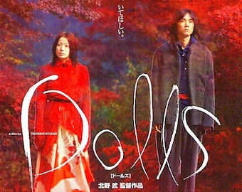 Dolls | Japan Cinema, Hidetoshi Nishijima, Takeshi Kitano | 2002 original print | Japanese chirashi film flyer